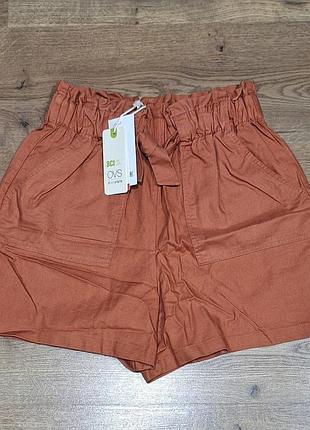 Коттоновые шорты с высокой посадкой