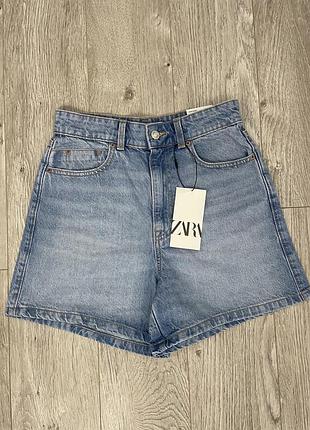 Джинсовые шорты mom fit zara 36 s