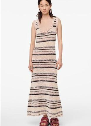 Макси платье итальянская пряжа zara