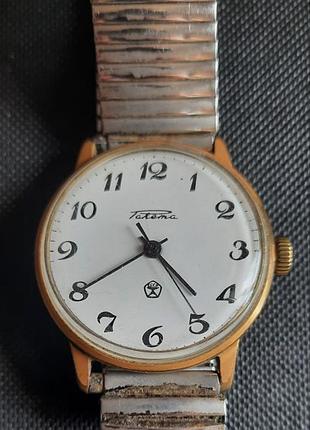 Винтажные наручные часы ракета, ссср. на ходу. позолота.