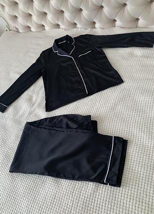 Домашній костюм zara чорна піжама