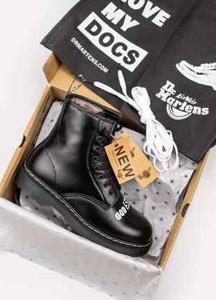 Ботинки зимние с мкхом dr.martens good save the queen черевики1 фото