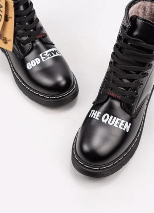 Черевики зимові з мкхом dr.martens good save the queen черевики6 фото