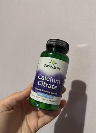 Вітаміни iherb swanson calcium citrate 60 капсул кальцій