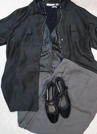 Свободные графитовые брюки лиоцель вискоза