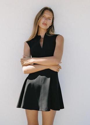 Короткое черное платье zara