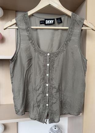 Шелковый топ dkny