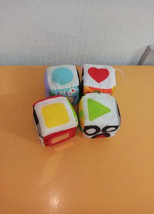 Мягкие кубики fisher-price «Тропические друзья