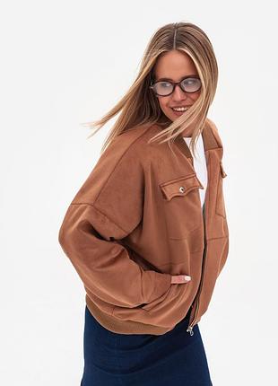 Бомбер зі замші