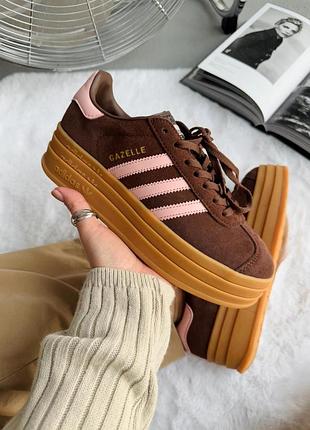 Кроссовки adidas gazelle bold brown
