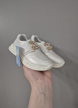 Детские белые кроссовки туфли для девочки в наличии