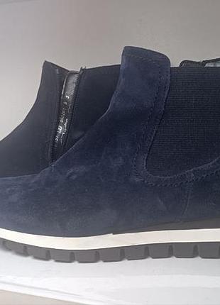 Ботинки кожаные ботинки челси замшевые