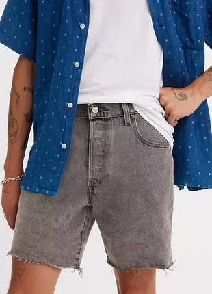 Чоловічі стильні джинсові сірі темно-сірі шорти levi’s levis левіс левайс 501 ʼ93 оригінал
