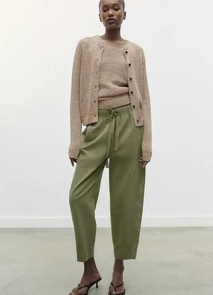 Брюки женские хаки хлопковые zara new