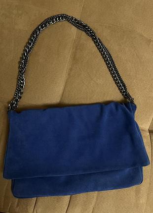 Замшева сумка zara massimo mccartney