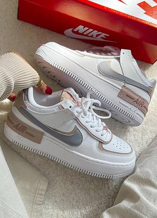 Жіночі кросівки nike air force 1 shadow peach найк форс з персиковим кольором