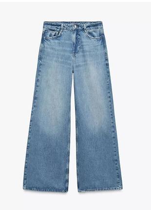 Джинсы широкие голубые zara