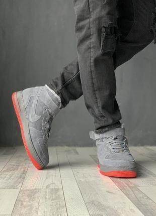 Nike air force 1 grey fur🆕 шикарные кроссовки найк 🆕 купить наложенный платёж