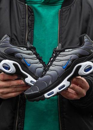 Кросы кросовки кроссовки кроси кросівки nike air max tn plus black white blue кроссовкі найк тн