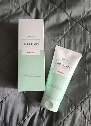 Heimish all clean green foam — гель для вмивання з ph 5.5