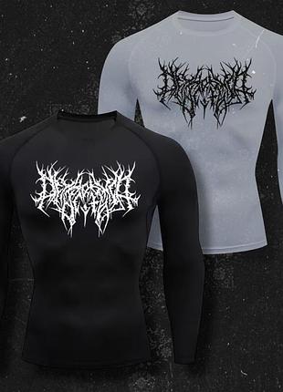 Рашгард для gym чорний/білий