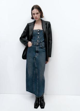 Джинсова сукня zara 2