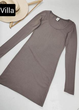 Сукня жіноча міні гольф футляр кофейного кольору від бренду vila xs