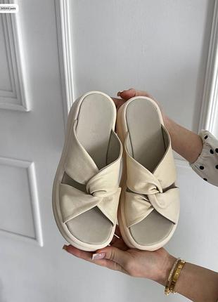 Шльопанці натуральна шкіра