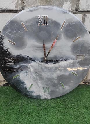 Годинник із епоксидної смоли , супер пеізаж.
