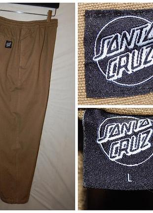 Брюки свободного кроя santa cruz tab relaxed pants – sepia. size l