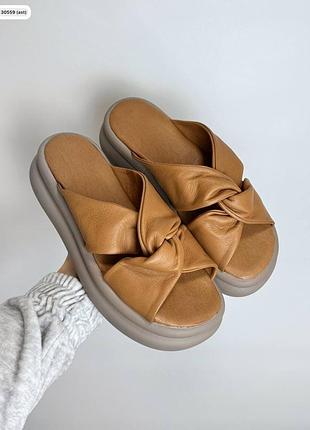 Шльопанці натуральна шкіра