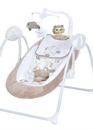Заколисуючий центр гойдалка el camino me 1075 teddy beige animals