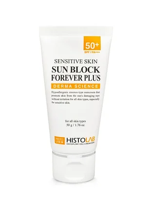 Histolab sensitive skin sun block forever plus spf 50 сонцезахисна есенція 50 мл
