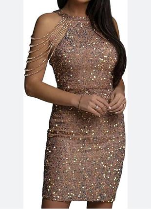 Шикарное платье в пайетки