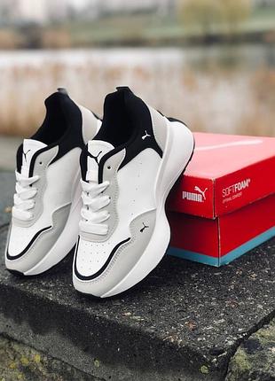 Женские кроссовки Оригинальная puma серые кожаные кроссовки пума жикочи кроссовки Оригинальная puma