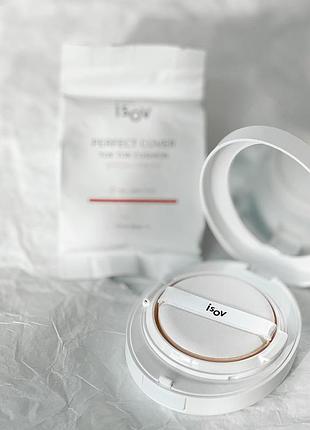 Тонирующий кушон для кожи лица с защитой от солнца, isov sorex perfect cover tok tok cushion spf50+