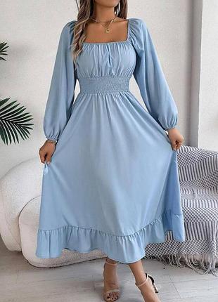 Блакитна сукня довга блакитна сукня небесного кольору