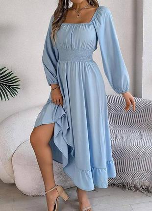 Блакитна сукня довга блакитна сукня небесного кольору