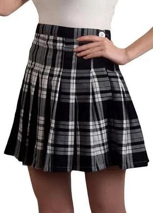 Короткая мини юбка в клетку женская frank walder