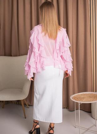 Блуза с воланами4 фото