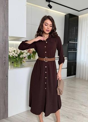 Женское стильное платье миди