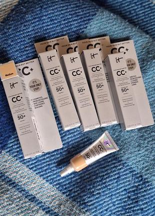 Сс-крем it cosmetics your skin but better neutral medium spf 50 міні