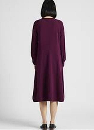 Бесшовное шерстяное платье от uniqlo xs 100% шерсть
