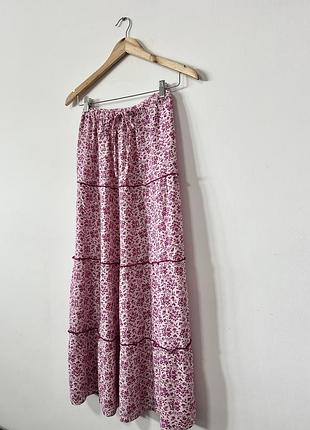 Міді юбка з натуральної тканини marks&spencer🌿