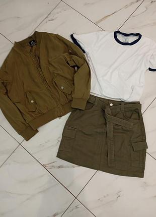 Бомбер,юбка