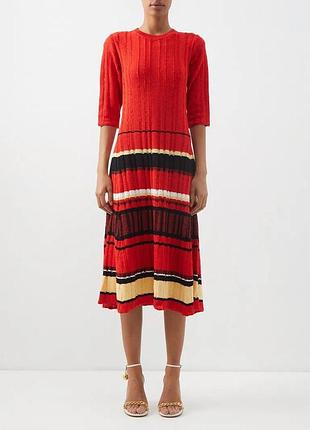 Proenza  schouler  оригінал сукня з шовку плаття плісероване трикотажна сукня довге плаття преміум бренд  довга сукня новое платье