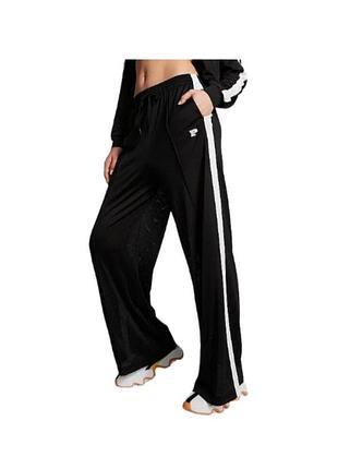 Спортивные женские штаны victoria's secret pink casual pants women's black черные, m.
