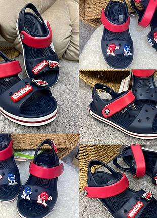 Детские сандалии для мальчиков crocs crocband sandal kids navy crocs crocs crocs crocs
