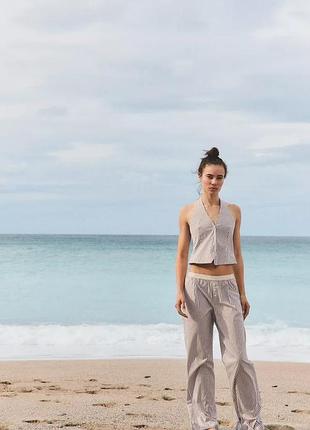 Пижамные штаны в полоску zara