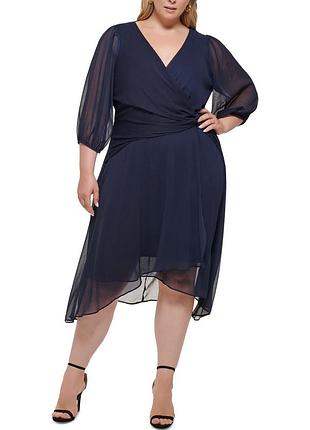 🥰 новое! шифоновое платье миди dkny